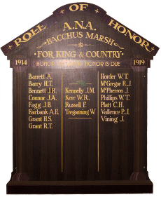 A photograph of the Honour Roll