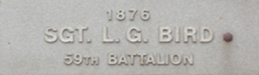 Image of plaque on tree  for Lionel Edgar Bird