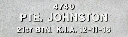 Image of plaque on tree S130 for William Johnston