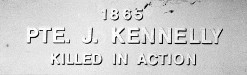 Image of plaque on tree S136 for James Kennelly