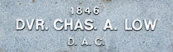 Image of plaque on tree S150 for Charles Low