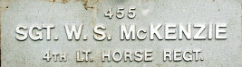 Image of plaque on tree S186 for William McKenzie